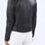 Women's black genuine classic belted biker jacket