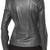 Women's grey soft genuine lambskin leather moto jacket
