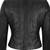 Women's black genuine leather caual jacket