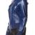 Women's blue genuine leather bomber jacket