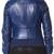 Women's blue genuine leather bomber jacket