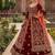 DESIGNER BRIDAL WEDDING WEAR MAROON VELVET SALWAR SUIT LEHENGA COLLECTION FULL STITCHED SIZE