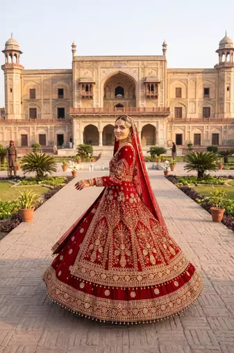 DESIGNER BRIDAL WEDDING WEAR MAROON VELVET SALWAR SUIT LEHENGA COLLECTION FULL STITCHED SIZE