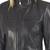 Women's black cafe racer leather jacket