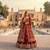 DESIGNER BRIDAL WEDDING WEAR MAROON VELVET SALWAR SUIT LEHENGA COLLECTION FULL STITCHED SIZE