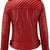 Women's red moto biker leather lambskin jacket