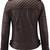 Women's real genuine soft lambskin brown biker leather jacket