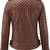 Women's brown lambskin leather jacket
