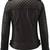 Women's casual dark brown lambskin leather jacket