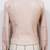 Women's beige belted genuine leather jacket