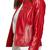 Women's lambskin red leather cafe racer biker jacket