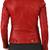 Women's red slim fit lambskin leather jacket
