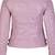 Women's blush pink genuine leather biker moto jacket