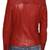 Women's red genuine leather casual biker jacket