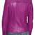 Women's magenta pink genuine leather zipper biker jacket