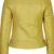 Women's yellow genuine leather biker moto jacket quilted