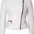 Women's white genuine leather biker style jacket