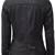 Women's black quilted lambskin leather biker jacket