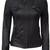 Women's black quilted lambskin leather biker jacket