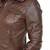 Women's brown real lambskin leather bomber jacket