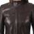 Women's brown cafe racer real lambskin leather jacket