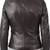 Women's brown cafe racer real lambskin leather jacket