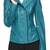 Women's turquoise moto biker lambskin leather jacket