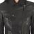 Women's black slim fit moto lambskin leather biker jacket