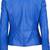 Women's royal blue cafe racer lambskin leather biker jacket