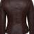 Women's dark brown cafe racer genuine leather jacket