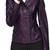 Women's purple asymmetrical lambskin leather biker jacket