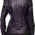 Women's purple asymmetrical lambskin leather biker jacket