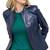 Women navy blue cafe racer lambskin leather biker jacket
