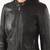 Women's black cafe racer lambskin leather biker jacket