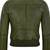 Women's olive green real lambskin bomber leather biker jacket