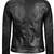 Women's black lambskin button front leather jacket