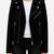 Women's black genuine suede leather biker jacket