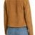 Women's tan genuine suede leather shirt jacket
