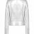 Women's silver metallic leather genuine biker jacket