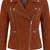 Women's brown suede genuine leather moto biker jacket