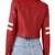 Women's red lambskin cafe racer leather biker jacket