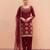 MAROON SILK BLEND PATIYALA SALWAR SUIT COLLECTION SEMI STTICHED MATERIAL
