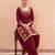 MAROON SILK BLEND PATIYALA SALWAR SUIT COLLECTION SEMI STTICHED MATERIAL