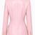 Women's pink double breasted leather blazer jacket