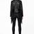 Women's black lambskin fringe leather jacket