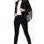 Women's black lambskin fringe leather jacket