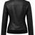Women's black real genuine cafe racer leather jacket