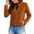 Women's tan soft genuine suede zipper biker jacket