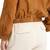 Women's camel soft genuine suede bomber biker jacket