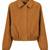 Women's camel soft genuine suede bomber biker jacket